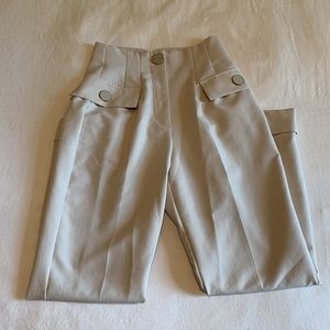 Zara ivory high waisted trousers